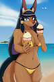 Nubia at the Beach [Bikini version] by DeskManiac