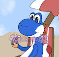 Comm: zippy relaxing at the beach. by Lokiomikuji
