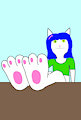 Kelli-Ann's feet on the table