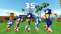 Sonic 35th Anniversary by galestar01