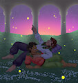 Cesar and Mark - Night [for Corupt-Guardian] by ChewyEnnui