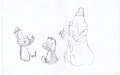 Three tea cups