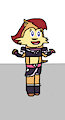 Sally Acorn As Cure Black:&nbsp;&nbsp;Muscle Flex