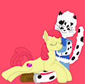 Applebloom resting on Snep