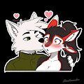 Alex Wolf and Lizzy Dragon_cat stickers