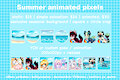 Summer pixel icon collection