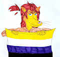 Pride month (non-binary pride) by Balloonbouncer