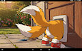 Tails Stuck in Ozzy's Doggy Door by Ljgarrett375