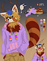 Fursona reference sheet commission! by caninebbtooth