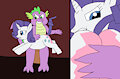 Spike spanking Chubby Rarity by FiretailDragon