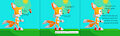 Pixel Art of Comic of Tails and a Small Fruit Bat Panels 1 through 3 by BatOfTheLeaves