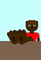 Richmond's feet on the table