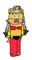 Mina as Shantae:&nbsp;&nbsp;Pika Ball Hair