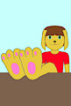 Nate's feet on the table by TheFurryTree