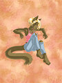Sweet reclining blonde by Qwaychou