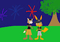 Cheers with Jason and Josh on 4th of July 250th by MegaManstitch87
