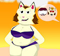Fiona Cat at the beach