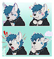 Expression Sheet 2 - Pupper Mint by Mytigertail