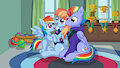 Rainbow Dash and Her Parents - Happy Moment