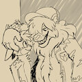 Lion and Bun Sketch by TrevorFox