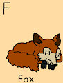 Fox (The Simpsons) in AngesSZ's Animal Alphabet Cards by NickJrBunniesFan