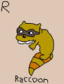 Raccoon (The Simpsons) in AngesSZ's Animal Alphabet Cards