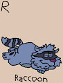 Raccoon (Nature Cat) in AngesSZ's Animal Alphabet Cards