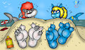 Buried Sharky Gals at Da Beach