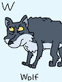 Wolfy in AngesSZ's Animal Alphabet Cards by NickJrBunniesFan