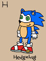 Sonic the Hedgehog in AngesSZ's Animal Alphabet Cards
