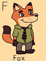 Nick Wilde in AngesSZ's Animal Alphabet Cards