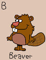 Beaver (Nature Cat) in AngesSZ's Animal Alphabet Cards