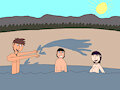 Studebaker And Friends Having Fun In The Lake by DanvilleChronicles