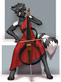 [C] Silver Plays the Cello by MykeGreywolf
