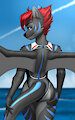 [C] Cyberjoel Back by MykeGreywolf