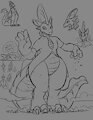 Inteleon Kaiju Sketches