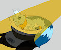 ArtFight #53 - Napping Neko by ZeroZivan