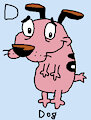 Courage the Cowardly Dog in AngesSZ's Animal Alphabet Cards by NickJrBunniesFan