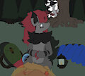 ArtFight #54 - Foxes at Night