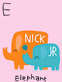 Nick Jr. Elephants in AngesSZ's Animal Alphabet Cards by NickJrBunniesFan