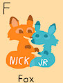 Nick Jr. Foxes in AngesSZ's Animal Alphabet Cards by NickJrBunniesFan