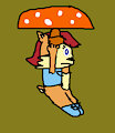 Sally Floating Down On A Mushroom