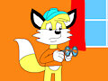Andy the Fox Holding a Broken Glasses