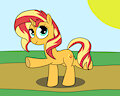 Sunset Shimmer in the sun