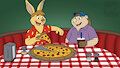 Bobby and David's Pizza Trip by kresblain by david31