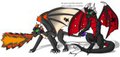 Altair and Gyna training by AltairTheDragon