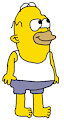 Homer Simpson in Undershirt and Boxers