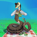 Gentlemanly noodle 🫖🐍 by grencapra