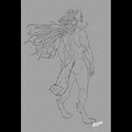 Commission - three quarters back view lines by kitsuneismything