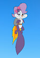 Fifi la Fume Flying In A Jet Pack (Commission) by Tho6Who4e2000